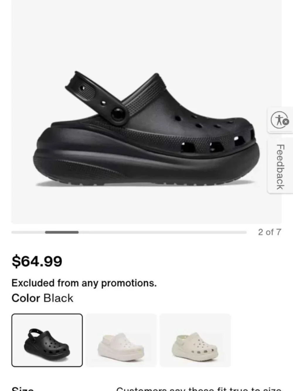Crocs Crush Platform 8w